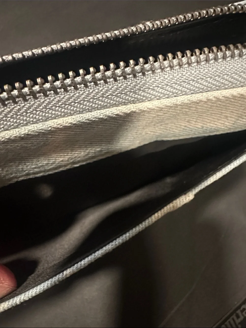 Denim Zip Wallet with Pocket Detail - Light Blue NEW